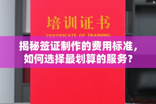 泰和揭秘签证制作的费用标准，如何选择最划算的服务？